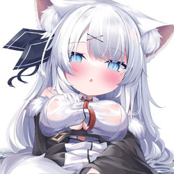 This is a pixiv picture whose title is まっしろでもふもふ.