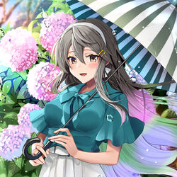 This is a pixiv picture whose title is 榛名と梅雨デート.