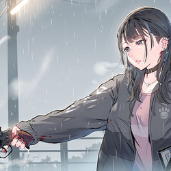 This is a pixiv picture whose title is Gun＆Girl.
