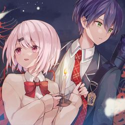 This is a pixiv picture whose title is もちもちこらぼ.