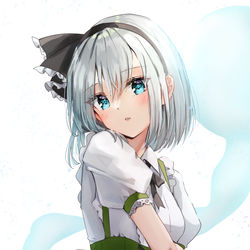 This is a pixiv picture whose title is とりあえずきりそうな妖夢ちゃん.