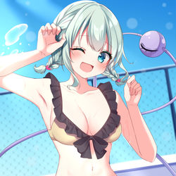 This is a pixiv picture whose title is プールで遊ぶこいしちゃん.