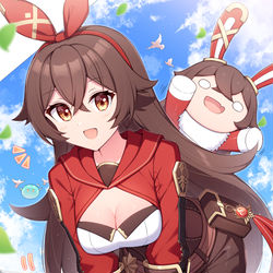 This is a pixiv picture whose title is 旅人さん、どうしたの？.