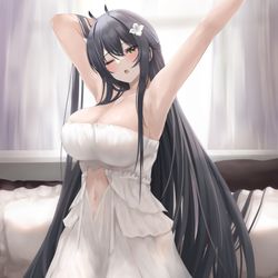 This is a pixiv picture whose title is 寝起きいんどみ.