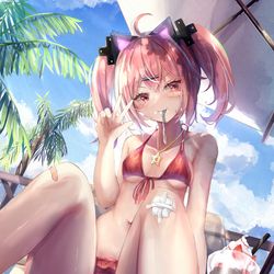 This is a pixiv picture whose title is 夏！🍹.