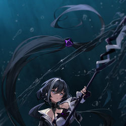 This is a pixiv picture whose title is -紫.