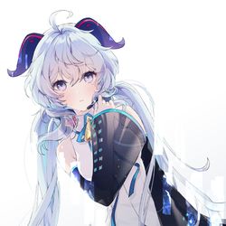 This is a pixiv picture whose title is ミク服の甘雨ちゃん.