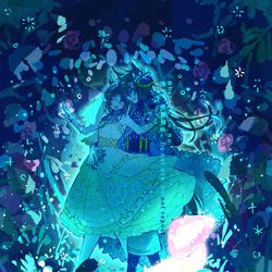 This is a pixiv picture whose title is 真夏の夜の夢.