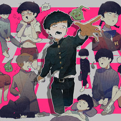 This is a pixiv picture whose title is モブサイコ100.