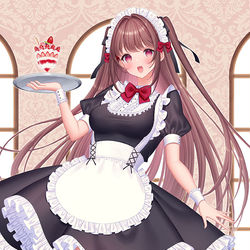 This is a pixiv picture whose title is ミニスカメイドさん♡.