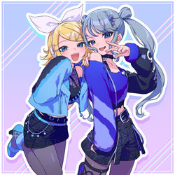 This is a pixiv picture whose title is ビビバスバーチャルガールズ🎤.