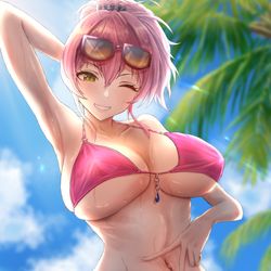This is a pixiv picture whose title is へそ見せ 城ヶ崎美嘉.