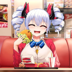 This is a pixiv picture whose title is ハンバーがー好き汐音ちゃん.