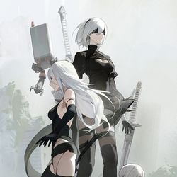 This is a pixiv picture whose title is 45日目,ニーア オートマタ.