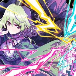 This is a pixiv picture whose title is 雷鳴.
