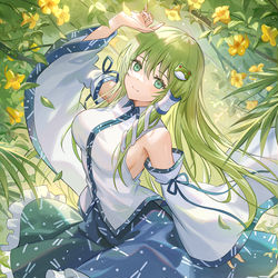 This is a pixiv picture whose title is 東風谷早苗.