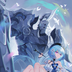 This is a pixiv picture whose title is 騎士さん、行きましょう.
