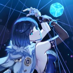 This is a pixiv picture whose title is Yelan.