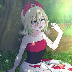 This is a pixiv picture whose title is 木陰で休むカイちゃん.
