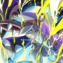 This is a pixiv picture whose title is ポケットモンスターBW(BW2)　クダリ・シビルドン.