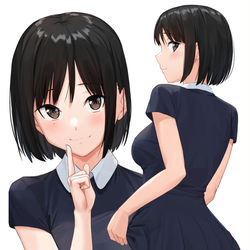 This is a pixiv picture whose title is ショート彼女.