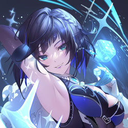 This is a pixiv picture whose title is 夜蘭.