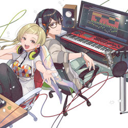 This is a pixiv picture whose title is 🎶.