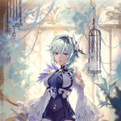 This is a pixiv picture whose title is ❄️.