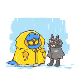 This is a pixiv picture whose title is 雨が降っても.