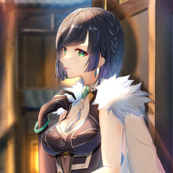 This is a pixiv picture whose title is 夜蘭さん.