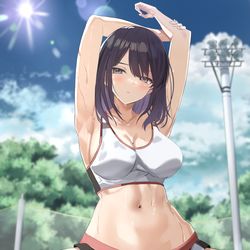 This is a pixiv picture whose title is 陸上女子.