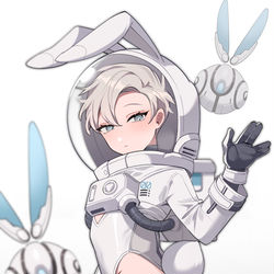 This is a pixiv picture whose title is 太空兔兔雪波.