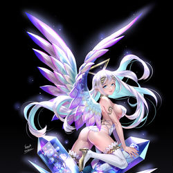This is a pixiv picture whose title is 水晶の天使アリア.