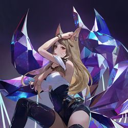 This is a pixiv picture whose title is 47日目,Ahri.