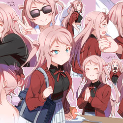This is a pixiv picture whose title is 🍖鐘 嵐珠(ショウ･ランジュ)ちゃん表情集よ♪.