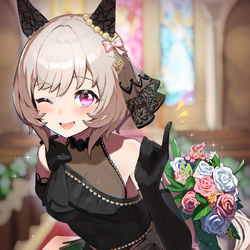 This is a pixiv picture whose title is 花嫁カレンチャン.