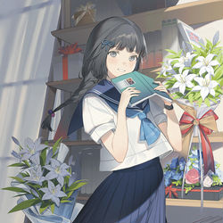 This is a pixiv picture whose title is 雨森小夜_誕生日グッズイラスト.