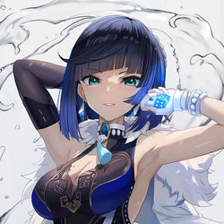 This is a pixiv picture whose title is 夜蘭.