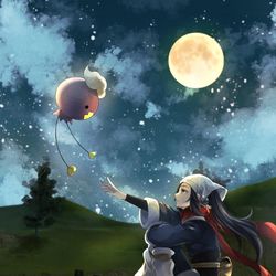 This is a pixiv picture whose title is とある日の夜.