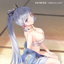 This is a pixiv picture whose title is 神里綾華.