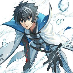 This is a pixiv picture whose title is blue.