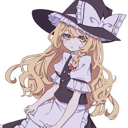 This is a pixiv picture whose title is 照れ魔理沙.