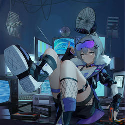 This is a pixiv picture whose title is 银狼.