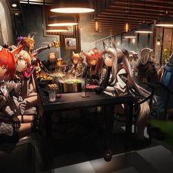 This is a pixiv picture whose title is 吃了鍋.
