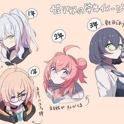 This is a pixiv picture whose title is ヴェリタスの学年イメージとしんじつ.