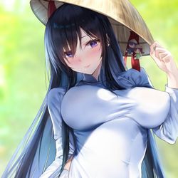 This is a pixiv picture whose title is アオザイ深沙希さん.