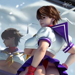 This is a pixiv picture whose title is Sakura (Street Fighter).