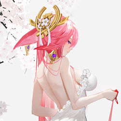 This is a pixiv picture whose title is 八重的裙子没掉.