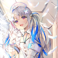 This is a pixiv picture whose title is 😇❤️💉.