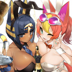 This is a pixiv picture whose title is ナイルﾊﾞﾆｰとモニカﾊﾞﾆｰ👯.